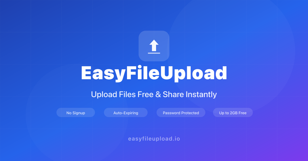 EasyFileUpload | Send Big Files, Look Pro, Get Files Back